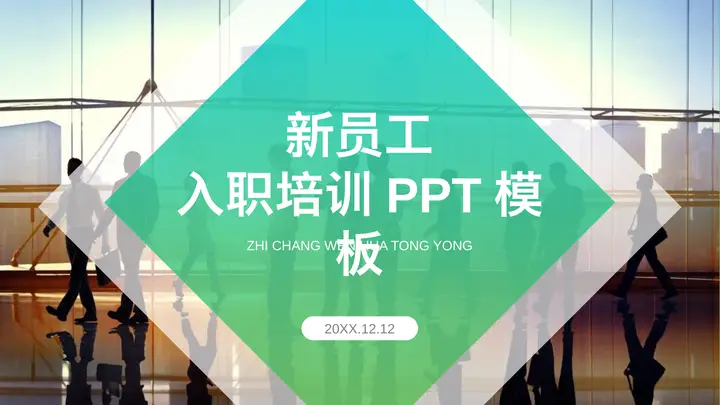 实用新员工入职培训PPT模板预览图