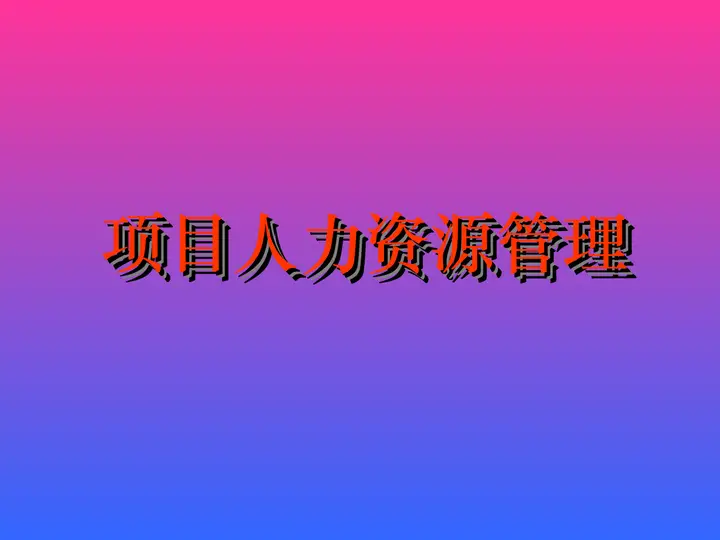 项目人力资源管理PPT预览图