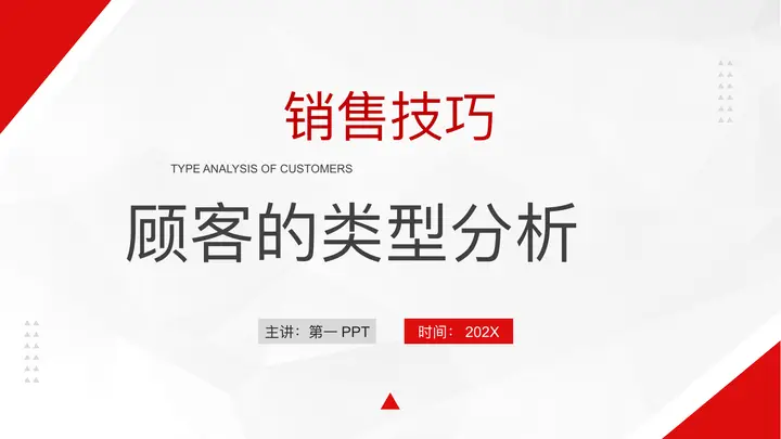 销售培训之顾客的类型分析PPT模板预览图