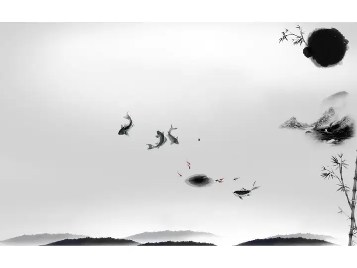 11张水墨画PPT背景图片预览图